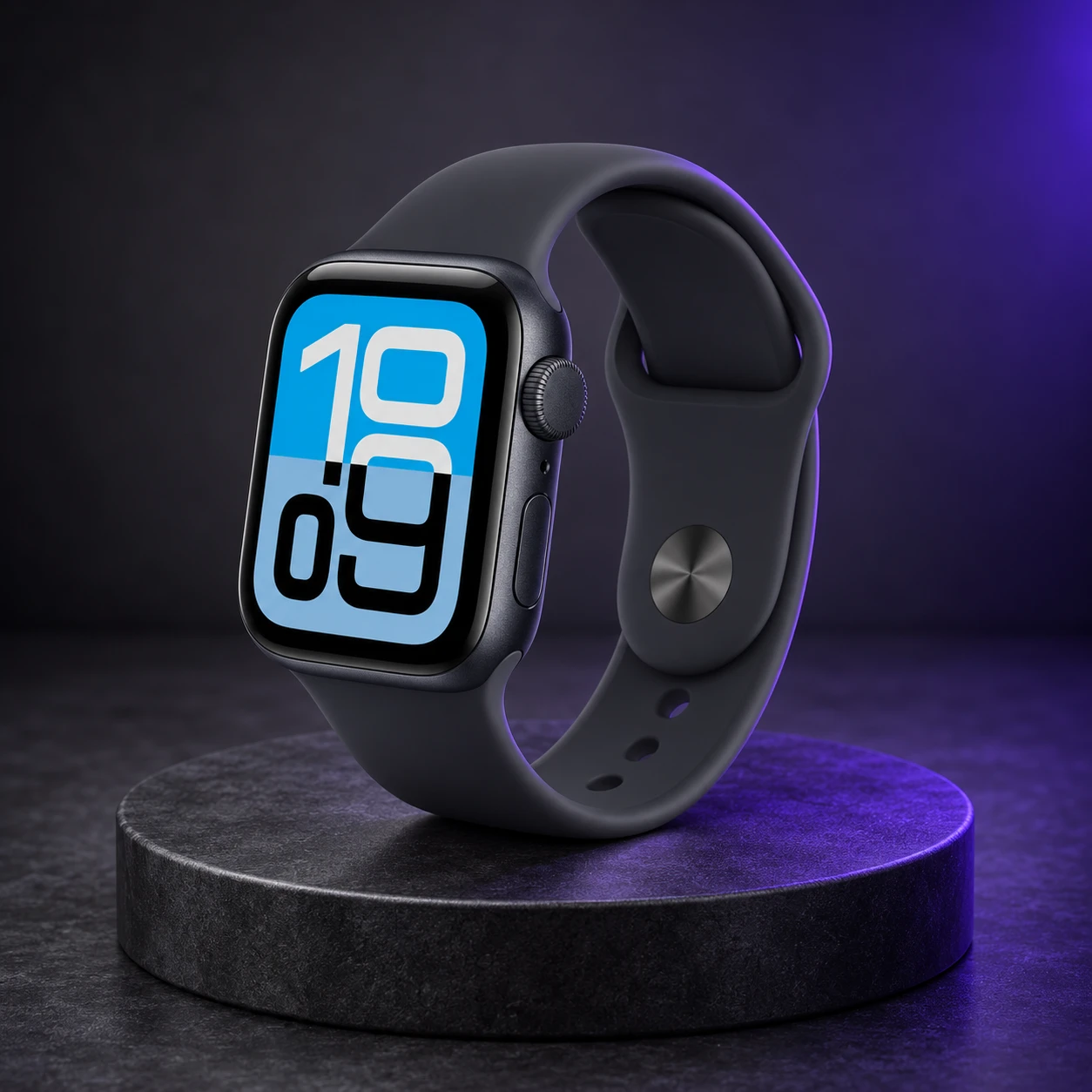 Apple Watch SE 3 44mm Midnight Aluminium Case GPS Sport Band