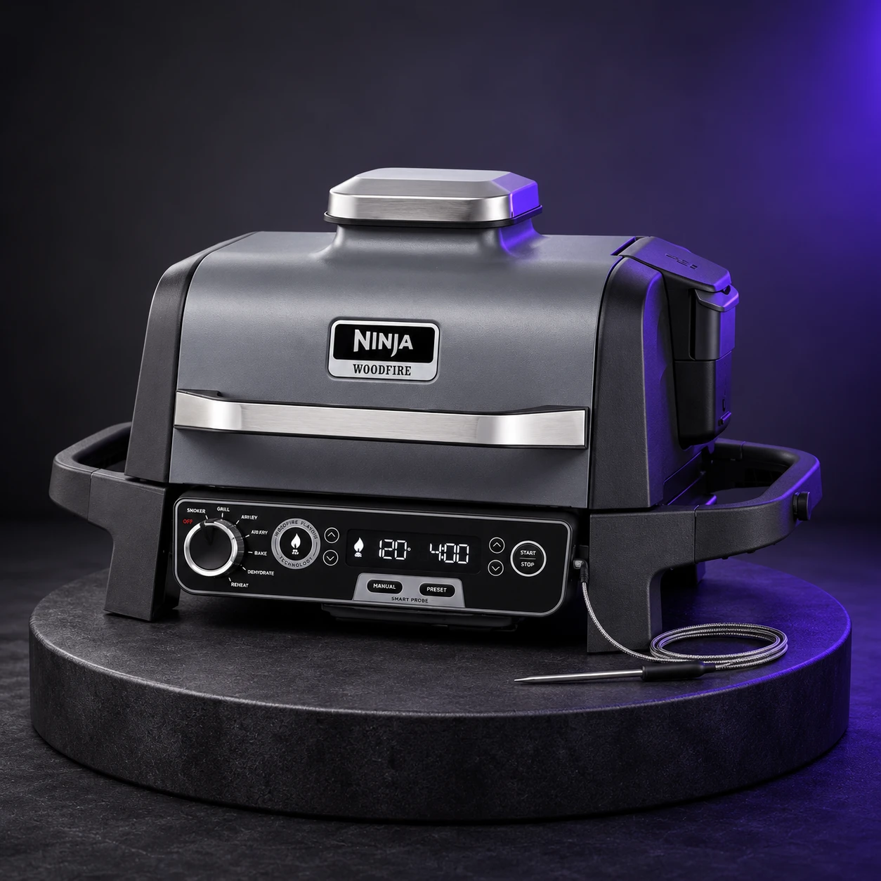 Ninja Woodfire Electric BBQ Grill & Smoker with Smart Probe
